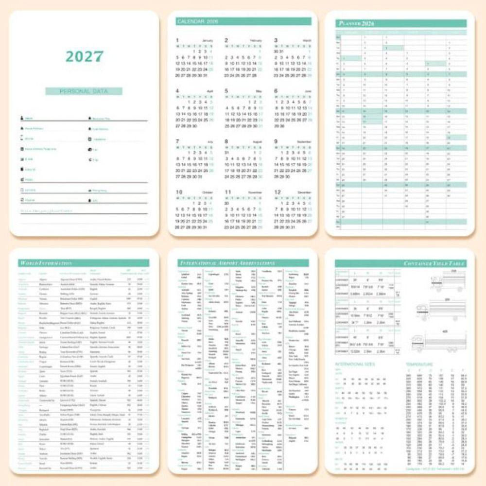 English A5 Agenda Planning Notebook Wear-resistant To-do List Notebook Business