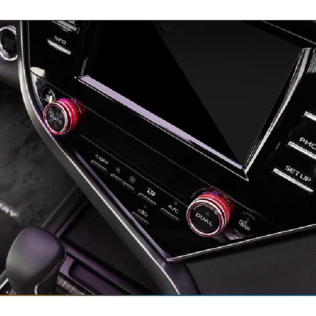 For Toyota Camry 2018- Air Condition Knob Button Ring Cover Decor Pair