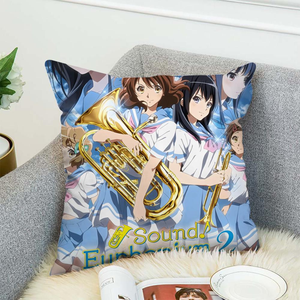 Чехол на подушку Sound Euphonium 3 для автомобиля, дивана, декоративный домашний, двусторонний принт, плюшевая квадратная декоративная подушка, чехол