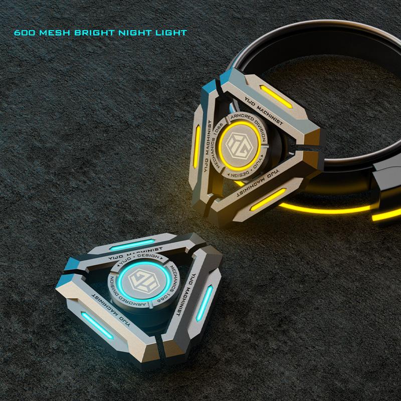 Светящийся ручной спиннер из сплава, полностью металлический гироскоп, фиджет-спиннер для кончиков пальцев для снятия стресса у взрослых, настольные EDC-игрушки, подарки