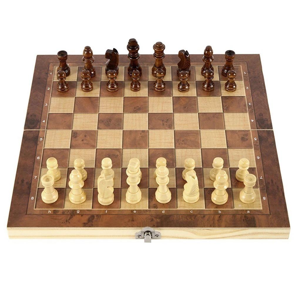 Wooden Chessmen Standard Tournamen Staunton 32PCS Checkers 2.2in King Figures Chess Game Pawns for Chess Board Game