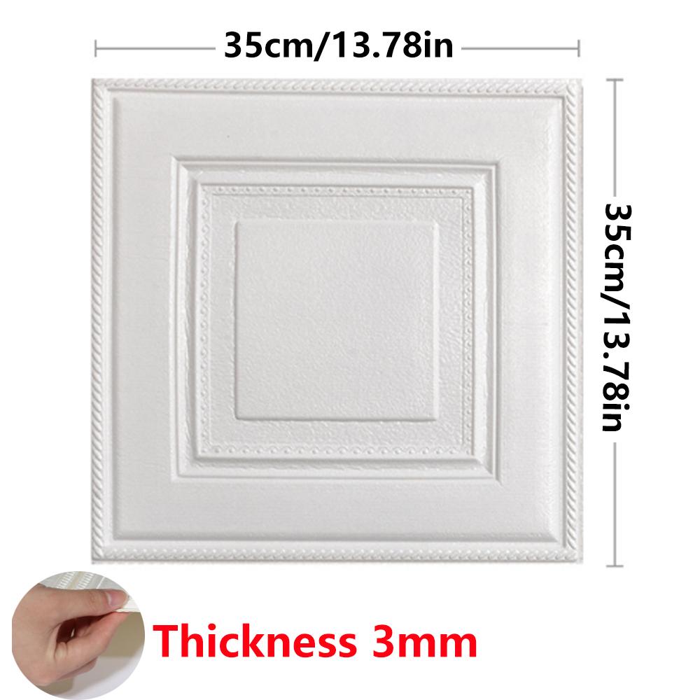 35см*35см 3D Водонепроницаемые Наклейки на Стену Бумага Наклейка на Потолок Самоклеящиеся Обои Безопасная Защита от Столкновений Домашний Декор