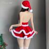 Секс Нижнее белье Рождественская одежда Грудь может есть молоко Чистое желание Униформа Искушение Страсть Рождественский халат Женщина