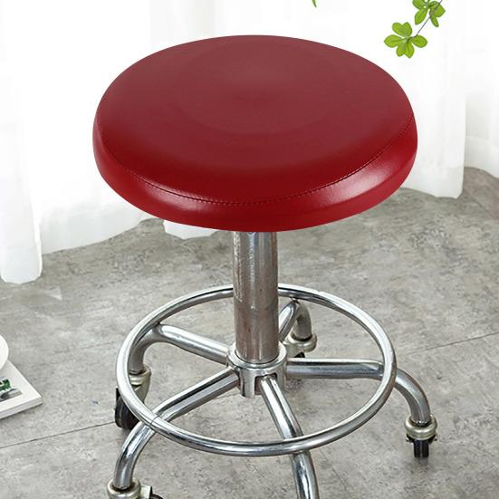 Чехол для вращающегося табурета с эластичной лентой, противоскользящий, водонепроницаемый, из искусственной кожи, устойчивый к маслу и теплу