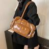 Shiny Leather Motorcycle Bag for Women Casual Shoulder Bag Versatile Fashion New Autumn and Winter