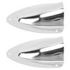 1 Pair Stainless Steel Clam Shell Vent Polished Marine Wire Cable Vent Cover for Yacht Boats Fishing Boats 120mm 4.72in