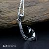 Гавайские украшения Кулон Рыболовный крючок Серебро 925 Проволочный кулон Волна Удача Рыболовный крючок [Ишики] Мужской [476svn]
