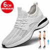 Men Summer Sneakers Breathable Elevator Height Increase Shoes for  Height Increasing Shoes Mesh Insole 6cm