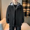 Spring and Autumn Jacket Men's Loose Casual Hooded Jacket Fake Two Couples Loose Trend Top Men