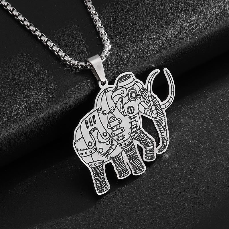 Свитерная цепочка Gear Elephant Свитерное ожерелье Мужской хип-хоп Личность Подвеска