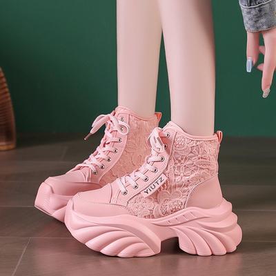 Aphixta Платформа Повседневная обувь Вышитый верх Женские ботильоны Весна Осень Женские кроссовки Обувь Женские кроссовки Большой размер 42