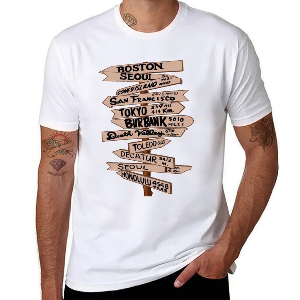 MASH Signpost T-Shirt Soft Touch Basic Cotton T-Shirt