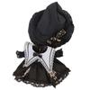 Niannyyhouse Cotton Doll 15cm Doll and Baby Doll Black Plush Toy Clothes, Clothes, Hat, Collar, Dress, 3-Piece Set, Clothes, Magic, Dress-Up,