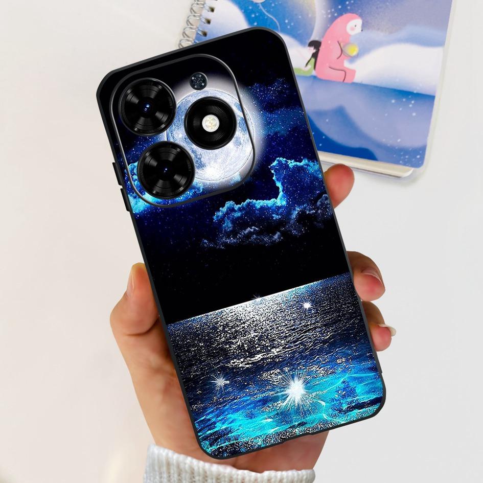 Чехол для Tecno Spark 20C Чехол Spark 20 Pro Популярный Цветок Бабочка Прозрачные Силиконовые Чехлы для Телефона Для Tecno Spark 20 Spark20 Funda