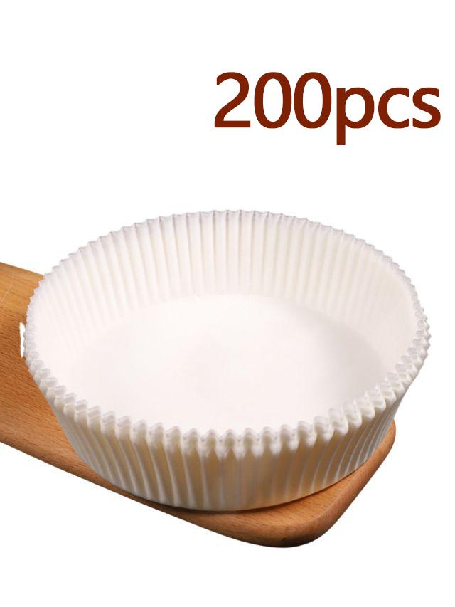 50-200 шт. Бумага для фритюрницы, кухонная утварь, одноразовые круглые формы для выпечки, тарелка для барбекю, антипригарная подложка, кухонные принадлежности