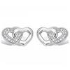 [L1821] - Silver Earrings 'Love' Silver White (rhodium-plated) - 12x8 Mm