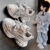 Обувь для девочек 2025 осень новая детская со стразами кроссовки папины кроссовки для мальчиков спортивная обувь для детей среднего и старшего возраста легкие кроссовки для бега
