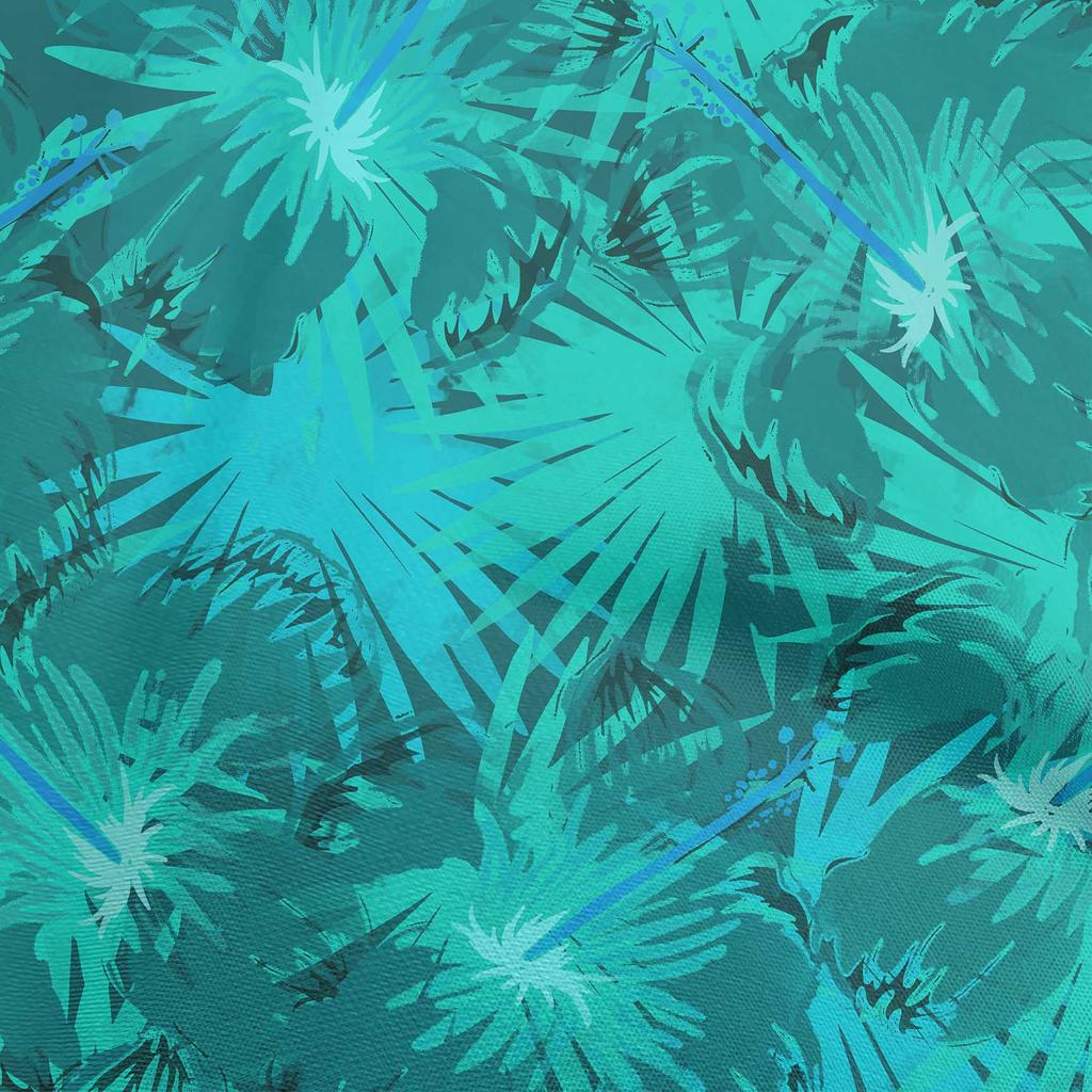 oneOone Хлопковая гибкая темно-бирюзово-зеленая ткань, тропические абстрактные листья, шитье, ремесленные проекты, принты на ткани в ярдах, 40 дюймов