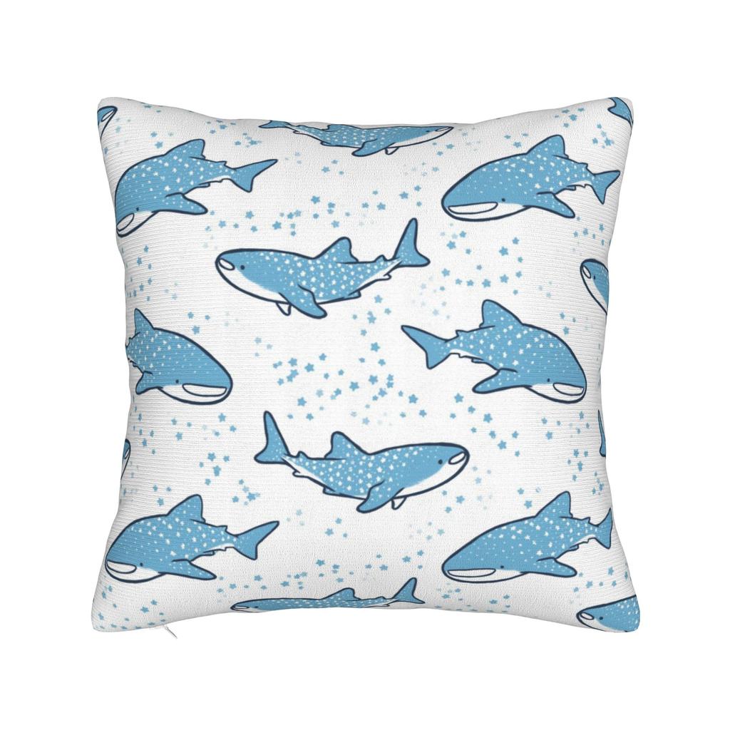 Голова молотка   Чехол для декоративной подушки Полиэстер Подушки для дивана Звездные китовые акулы Винтажный наволочка