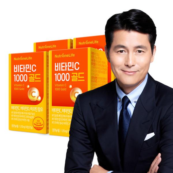 Nutrione Jung Woo-sung Vitamin C 1000 Gold 30 Capsules, 4 Packs