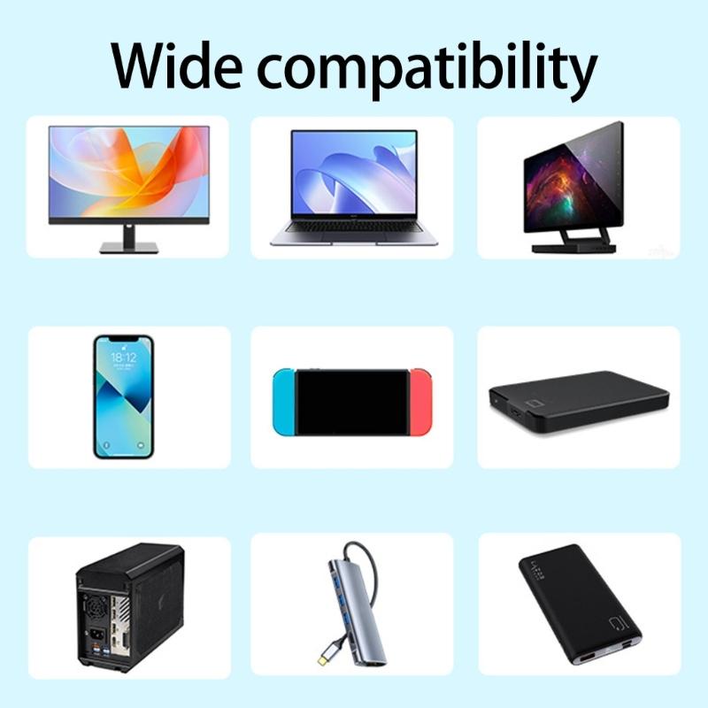 Высокоскоростной удлинитель Type C 40 Гбит/с, штекер-розетка Type C, с поддержкой видео 8K 60 Гц и Power Delivery 240 Вт