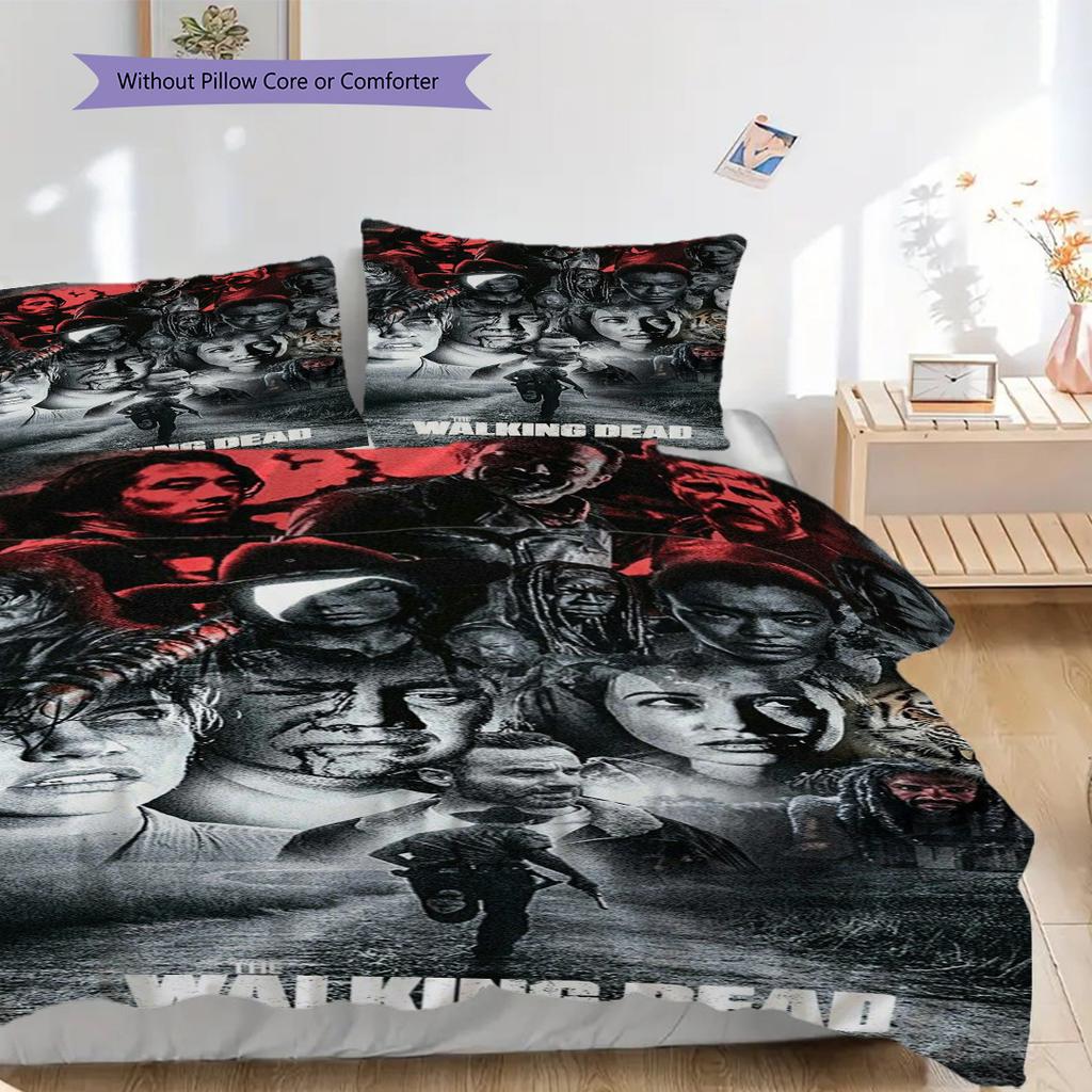 Survival Zombie Apocalypse Bedding 1 Duvet Cover 2 Pillowcase Without Core Soft And Comfortable Duvet Cover And Pillowcase