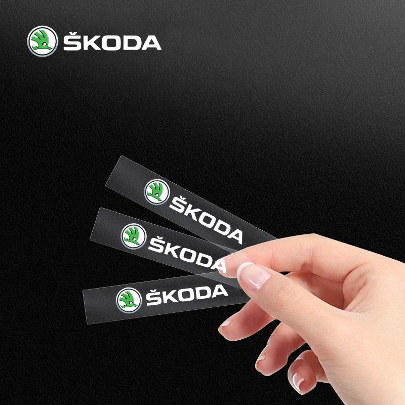 Car Interior Decoration Stickers Pasted Waterproof Decor For Skoda Octavia Fabia Rapid Yeti Superb Octavia A5 A7 Rapid Kamiq VRS