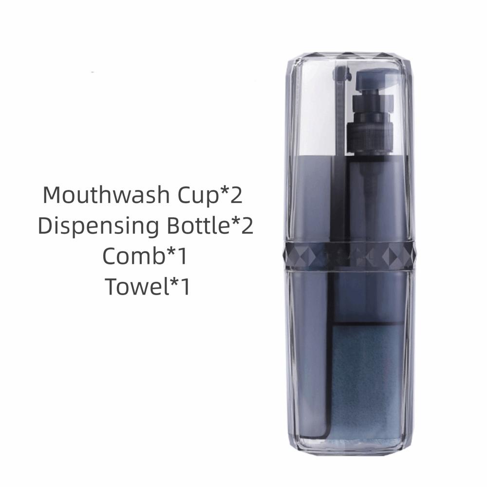 6pcs/set Toothbrush Storage Box Partitioned Toothbrush Cup Case Travel Mouthwash Cup Camping