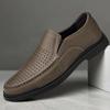 Повседневная обувь из натуральной кожи для мужчин, роскошные брендовые официальные мужские мокасины, удобные мокасины, новые мягкие дышащие туфли для вождения без застежек