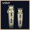 New VGR High-end Men's Hair Clipper with Retro Metal Body, Professional Hair Trimmer with LCD Digital Display and Push Shear Home Razor Shaver V-643