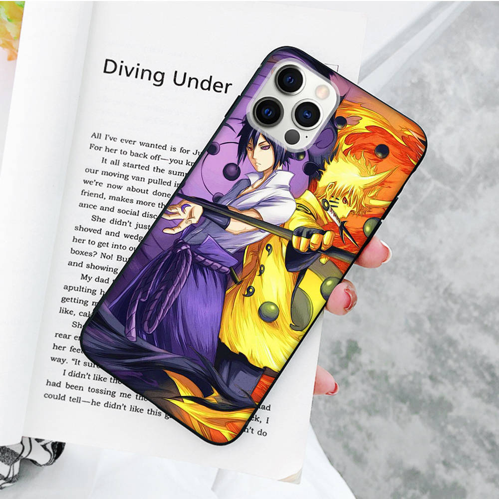 JW61Naruto аниме черный мягкий чехол для Samsung Note 20 Lite S24 Ultra S23 A03 A05 A06 A11 A71 A15 A16 A13 A24 A25 A33 A52 A53 A50 M55 M35 Plus