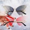 Butterfly Sunglasses Women Vintage Metal Frame Sun Glasses for Lady Classic Oversized Party Night Club Glasses UV4