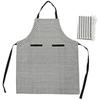 Фартук - DKD HOME DECOR - Стандартный - Хлопок - Полоски - Серо-бело-зеленый