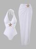 Spot sexy beach dress deep V one-piece swimsuit two-piece 1011 popular swimsuit