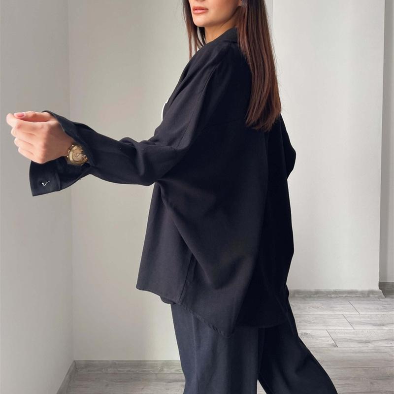 Кардиган, брючные костюмы, одежда для дома, женская одежда из 2 предметов, одежда для сна, зима-осень, ночная рубашка, однотонная винтажная элегантная базовая свободная повседневная домашняя одежда