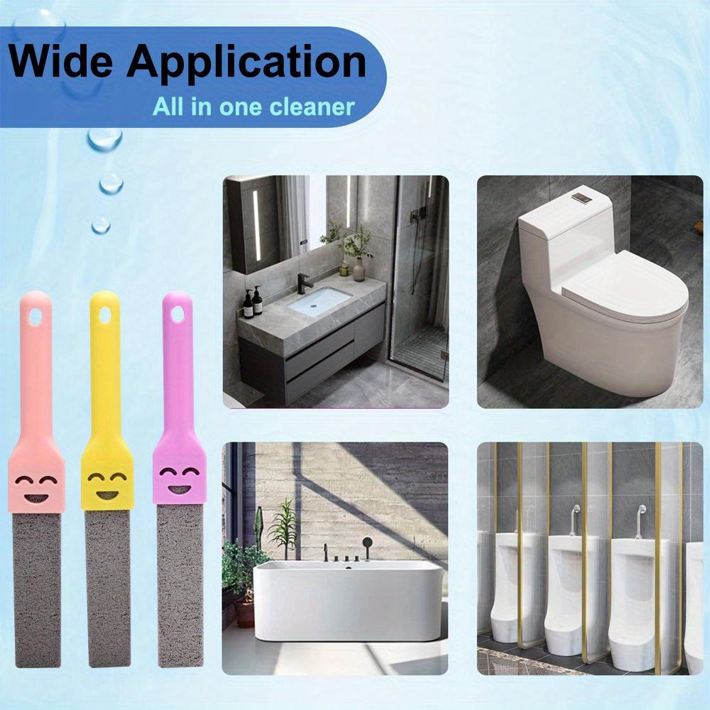 5pcs Pumice Stone Toilet Brush with Handle, for Removing Limescale, Rust, and Stains From Toilets, Tiles, Sinks, and Bathtubs, Bathroom Cleaning Tools