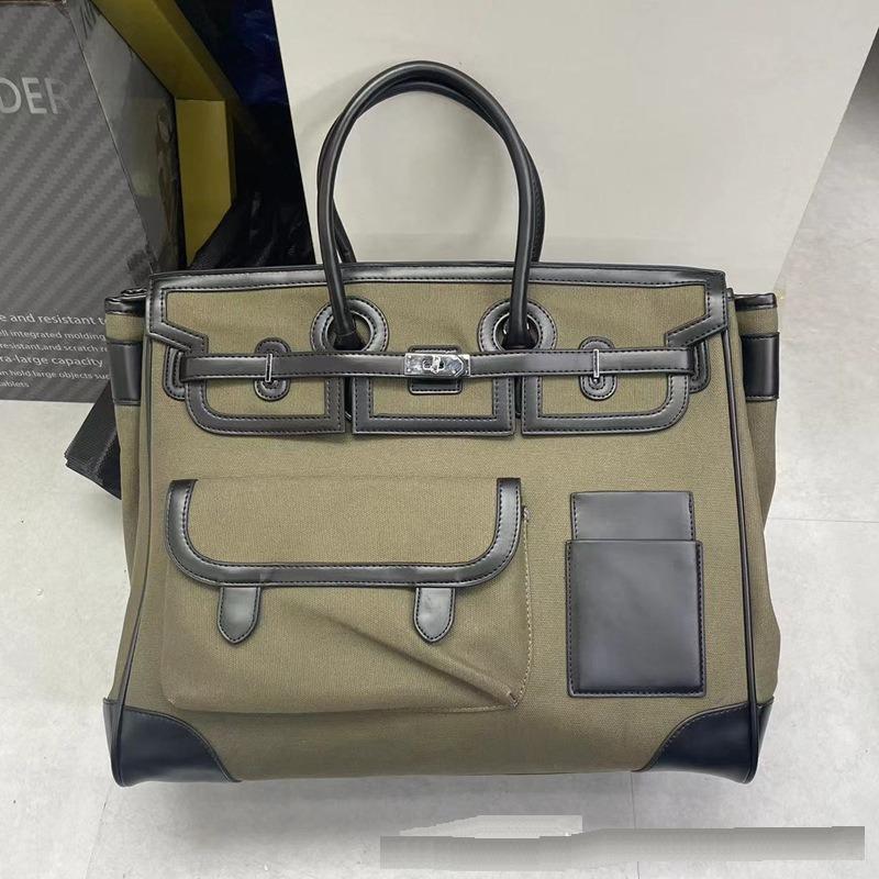 Large Capacity Platinum Bag New Trendy Men's And Women's Bag Large Handbag Travel Canvas Bag Travel Bag