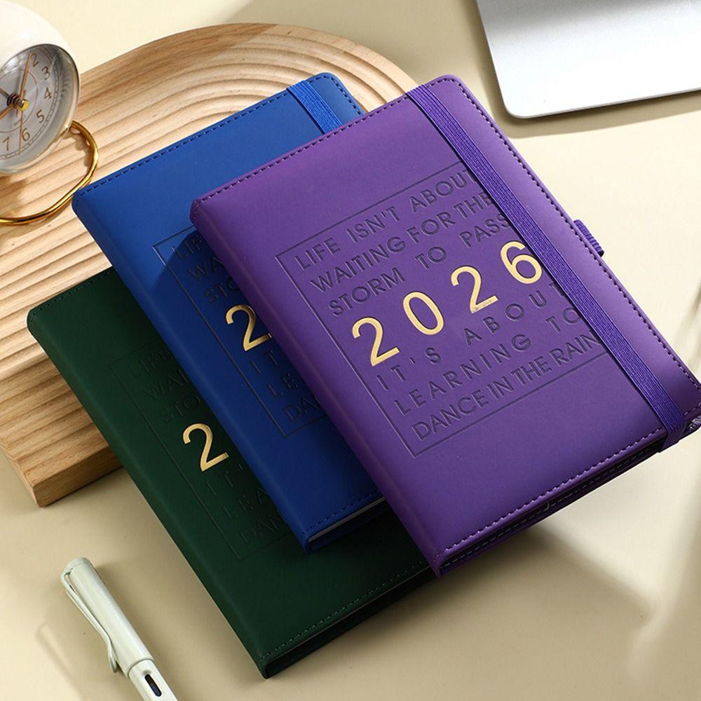 12 Months 2026 Schedule Planner Notepad English 365 Days Efficiency Notebook  Business