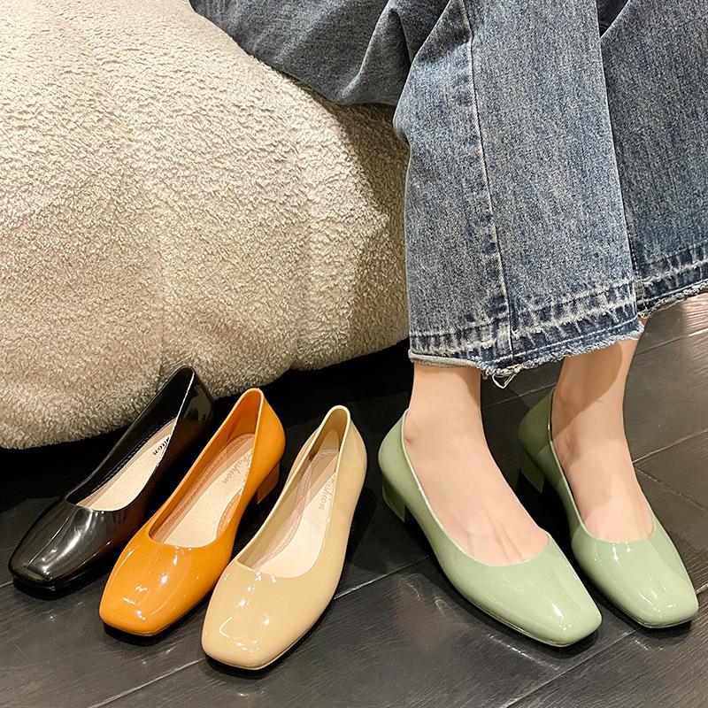 Новые универсальные женские каблуки модный шопинг средние каблуки женская сумка сандалии с головкой женская уличная обувь