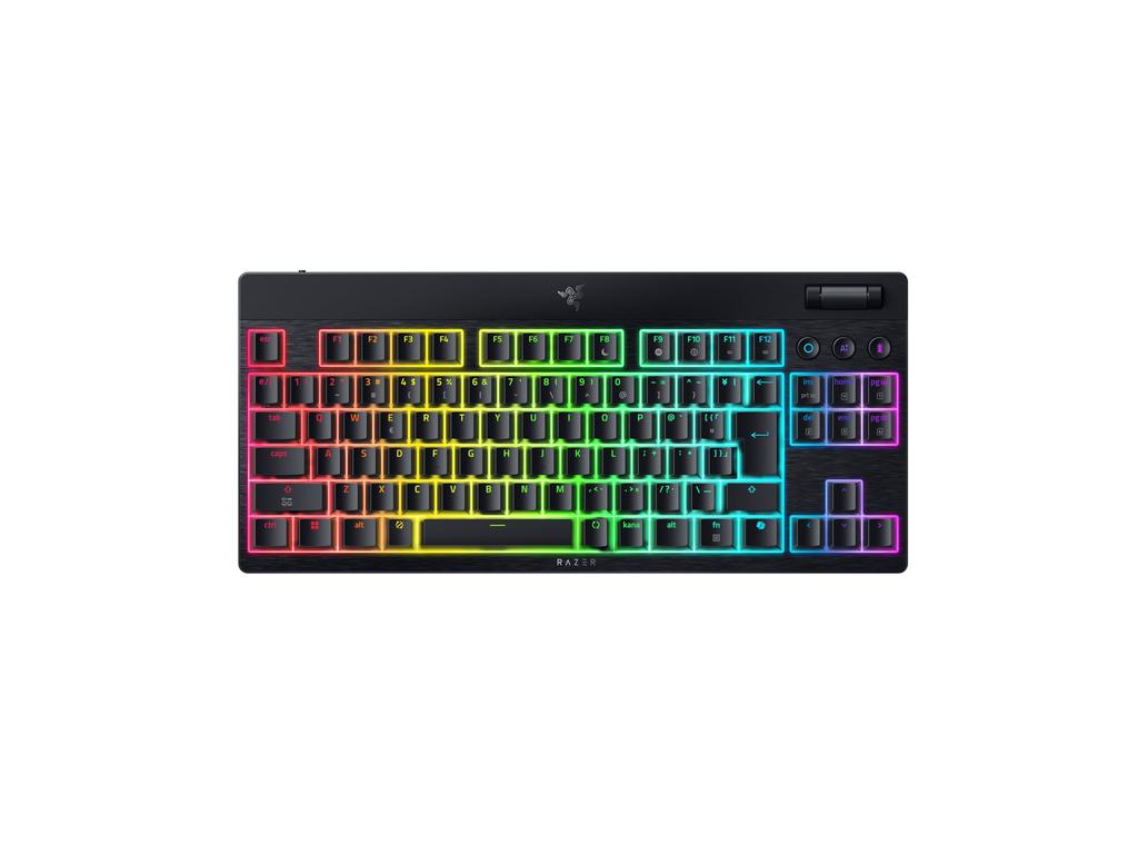 Razer BlackWidow V4 Tenkeyless HyperSpeed JP Yellow Линейный переключатель Игровая Тонкая Желтая Линейная Механическая Алюминиевая Верхняя панель 11 Элементов управления Японская раскладка