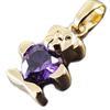 [G1626] - Позолоченный кулон с аметистом «Teddy Love»