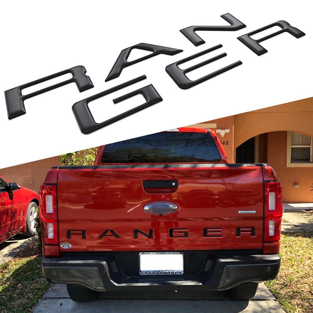 AJH1 Tailgate Insert Letters for Ford Ranger 2019 2020, 3D Raised & Decals Letters, Tailgate Emblems