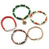 Style Soft Pottery Creative Fashion Personalized Christmas Bracelet, Niche Versatile Christmas Tree Snowflake Bracelet For Women