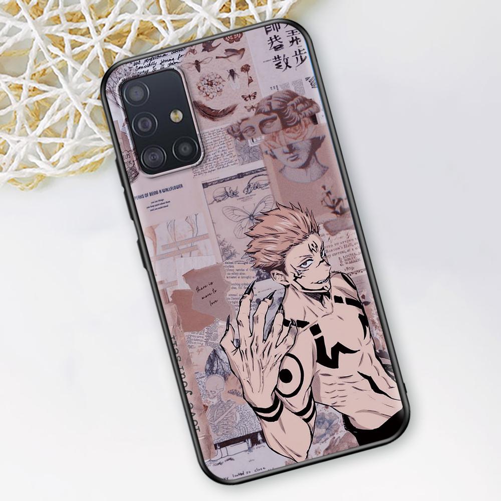 Чехол Jujutsu Kaisen Gojo Satoru для Samsung Galaxy A51 A12 A21s A71 A52 A31 A32 A02s A72 A11 A41 A22 A01 A42, черный мягкий чехол