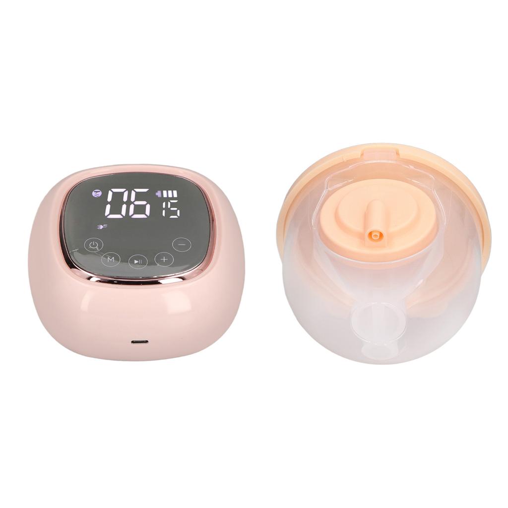 Electric Breast Pump Hands Free Mute High Suction Wearable Automatic Massage 3 Mode 9 Speed Pink