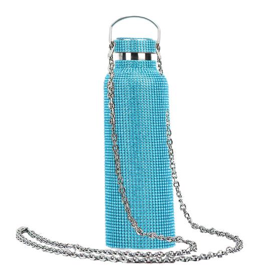 350 мл/500 мл/750 мл Изолированная бутылка, инкрустированная стразами, с термоизоляцией, из нержавеющей стали, детская изолированная чашка для воды