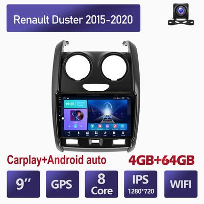Автомобильное радио Icreative DSP Android Carplay для Renault Duster 2015-2020 для LADA Largus 2021 GPS-навигация стерео 2 Din мультимедийный плеер 4 + 64 ГБ
