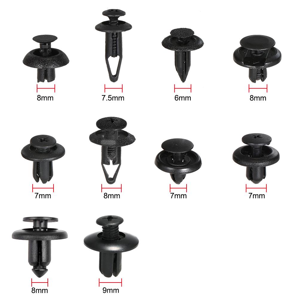 100 шт., крепежные зажимы, набор заклепок для багажника, автомобильный бампер, фиксатор крыла, крепеж для автомобильной промышленности