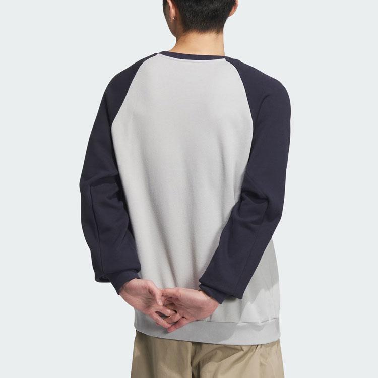 Adidas Маленький вышитый логотип в стиле пэчворк, спортивный повседневный пуловер с круглым вырезом, толстовка для мужчин, топы, легендарный чернильно-синий JE6112