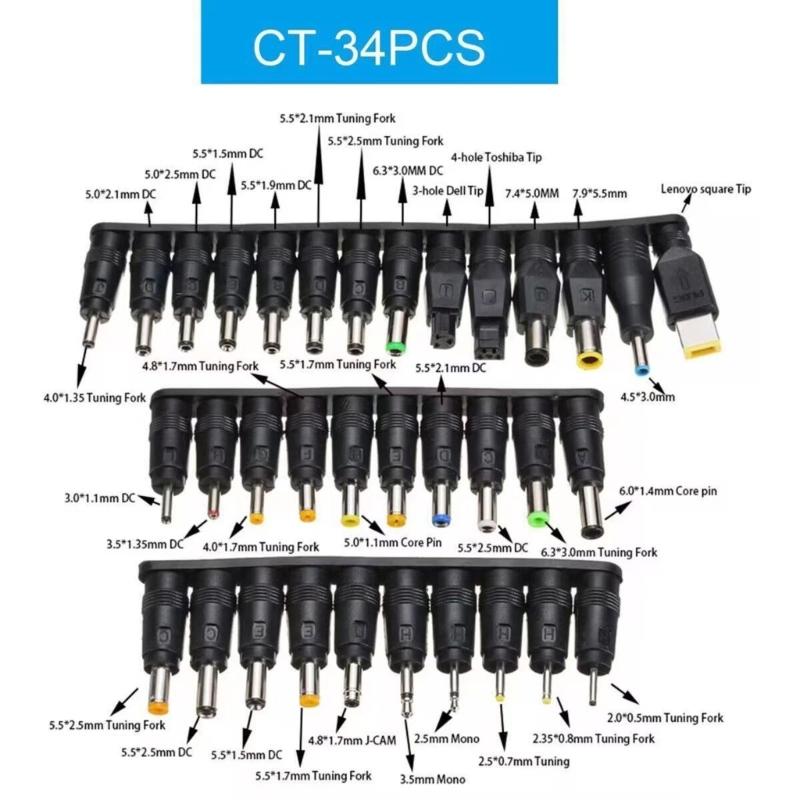 Универсальный кабель-преобразователь Type C на DC5525 5521, PD140W, для различных электронных устройств и зарядных устройств, с регулировкой напряжения